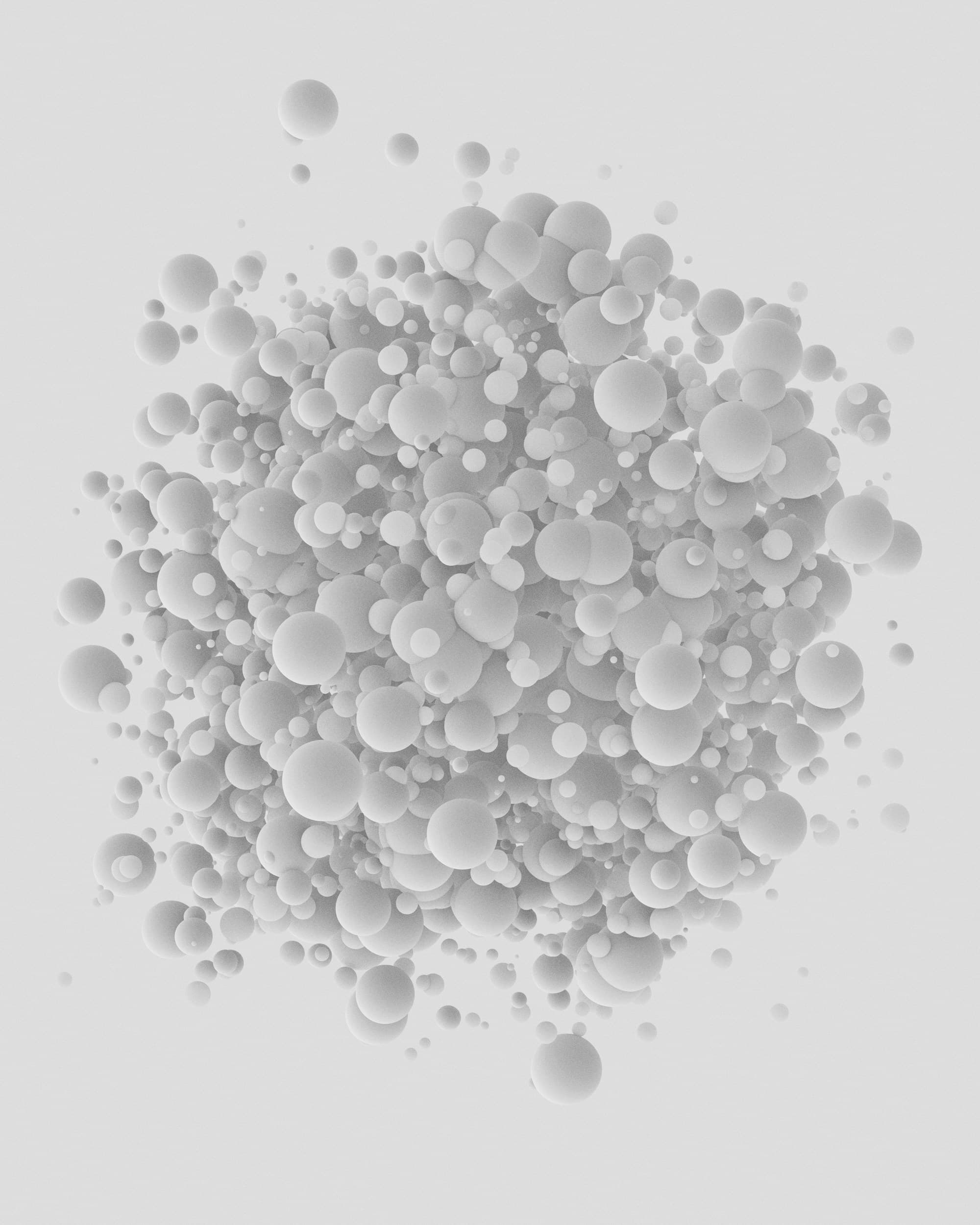 Close-up of spherical resin beads used in ion exchange systems for PFAS removal from drinking water